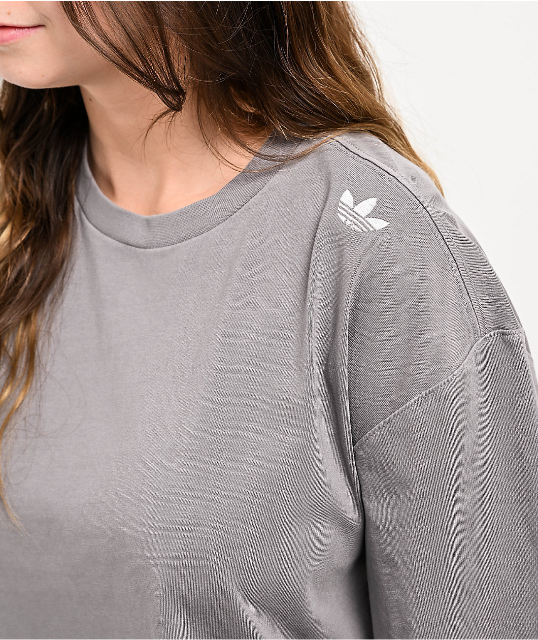 adidas Skate Grey Boxy Crop T-Shirt