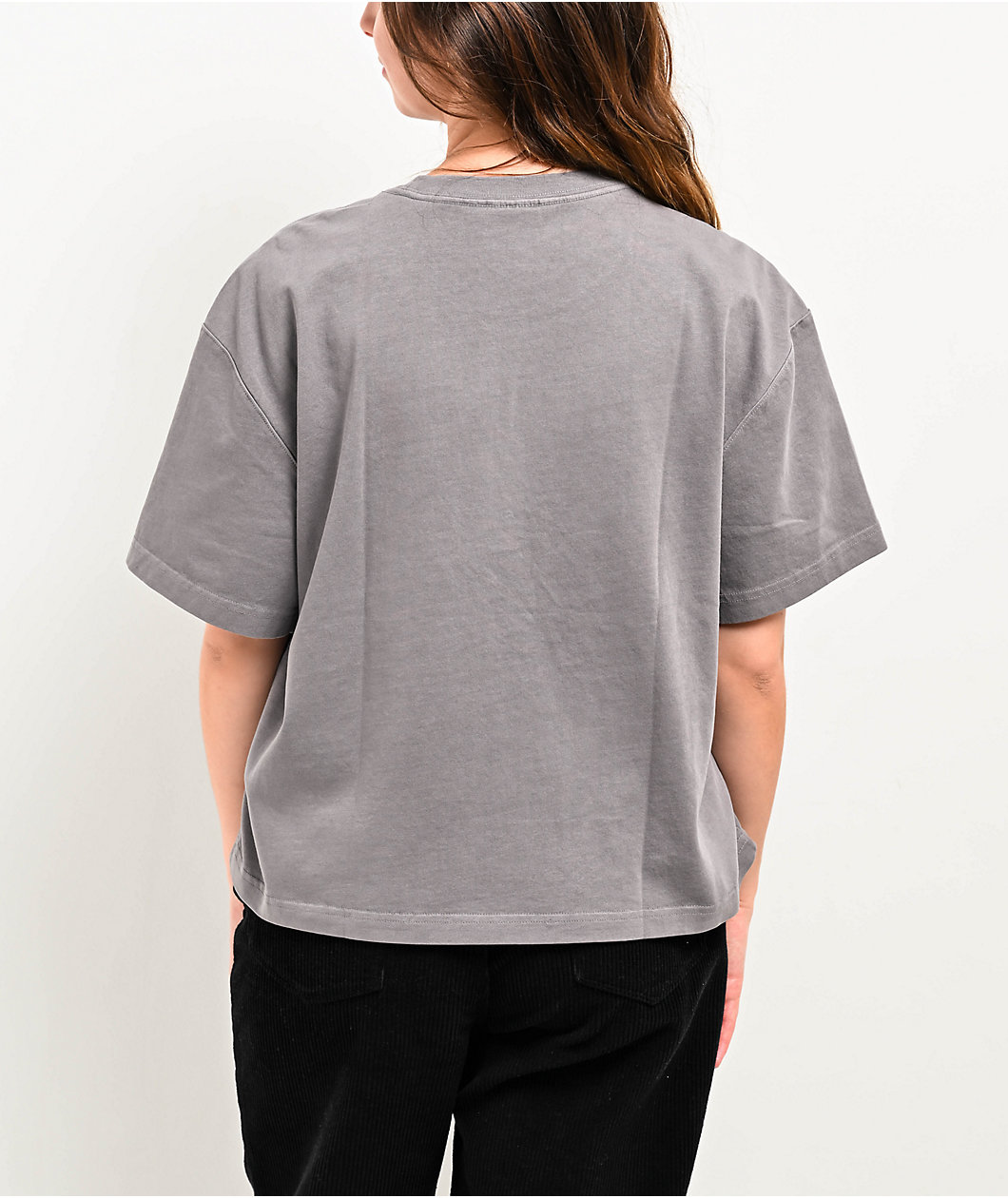 adidas Skate Grey Boxy Crop T-Shirt