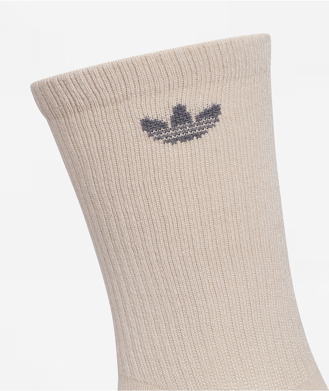 adidas Superlite 6 Pack Beige, Grey & White Crew Socks