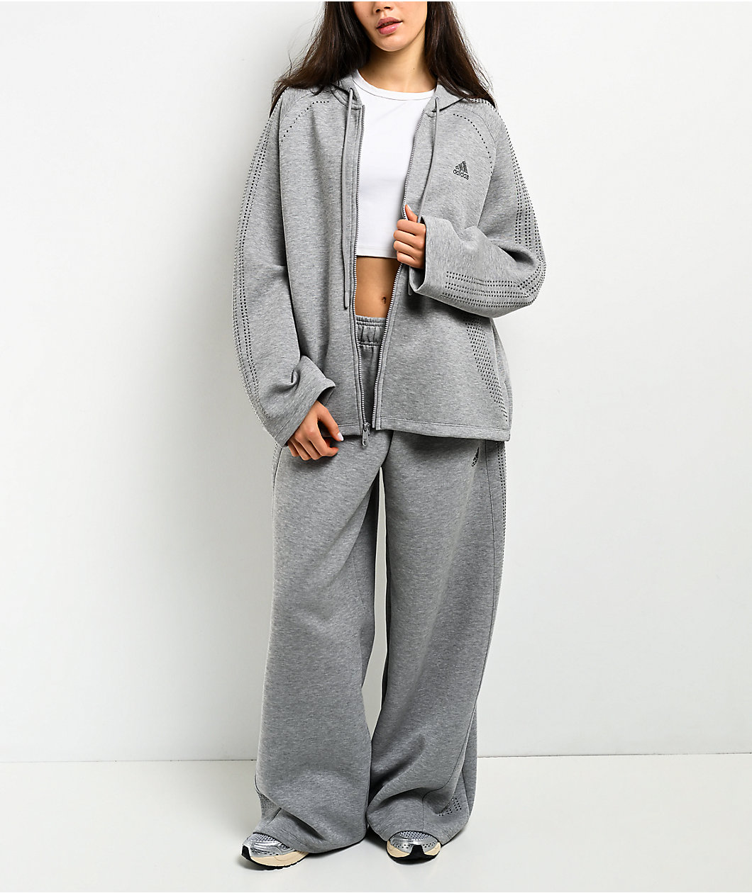 adidas Teamgeist Rhinestone Grey Hoodie
