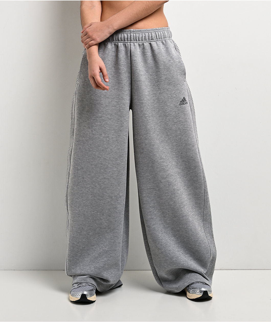 adidas Teamgeist Rhinestone Heather Grey Track Pants