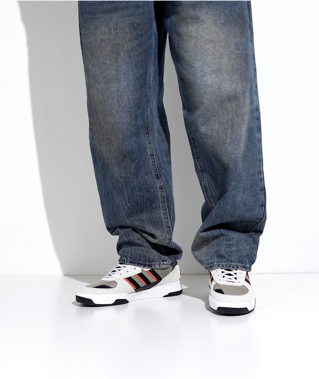 adidas Tekkira Cup Grey, Black & Red Skate Shoes