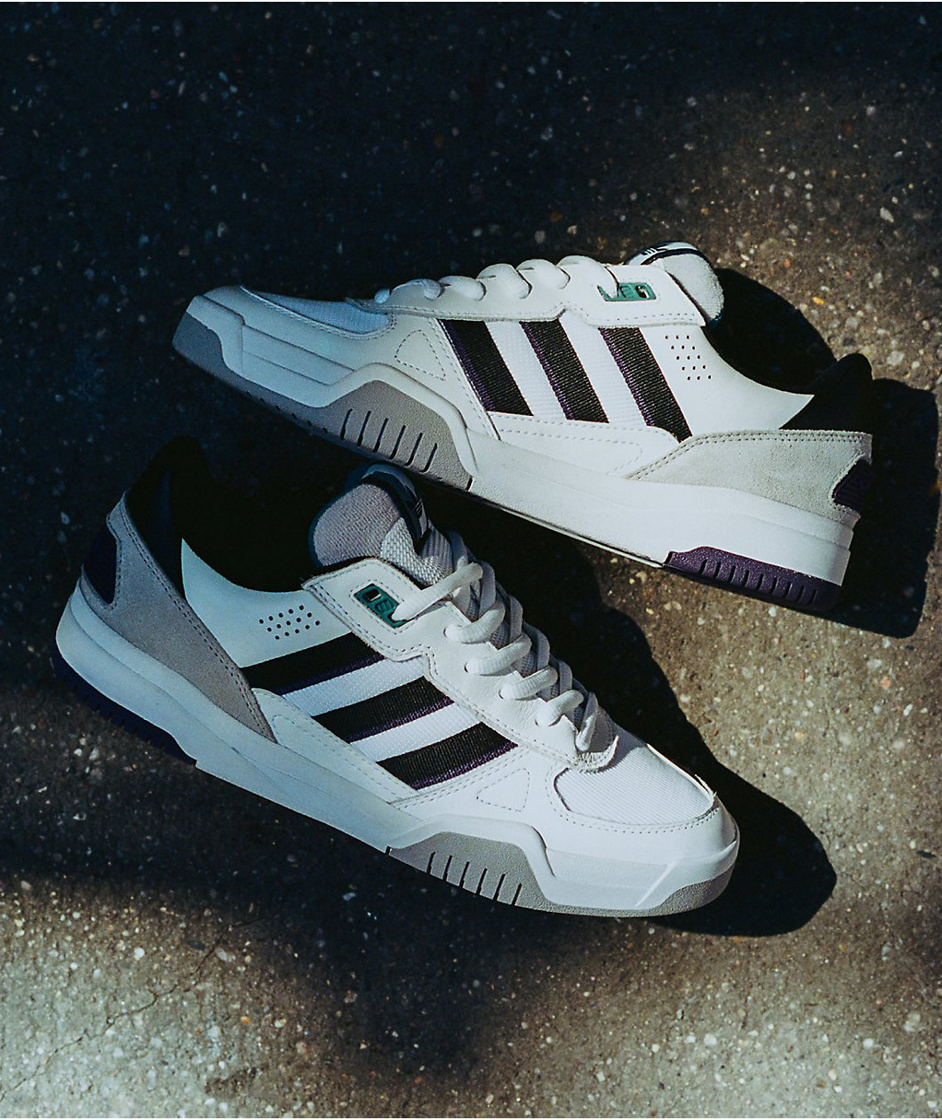 adidas Tekkira Cup White, Grey & Purple Skate Shoes