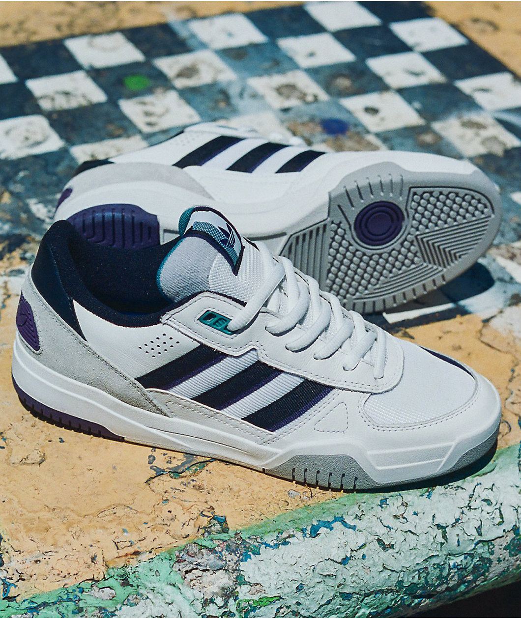 adidas Tekkira Cup White & Grey Skate Shoes