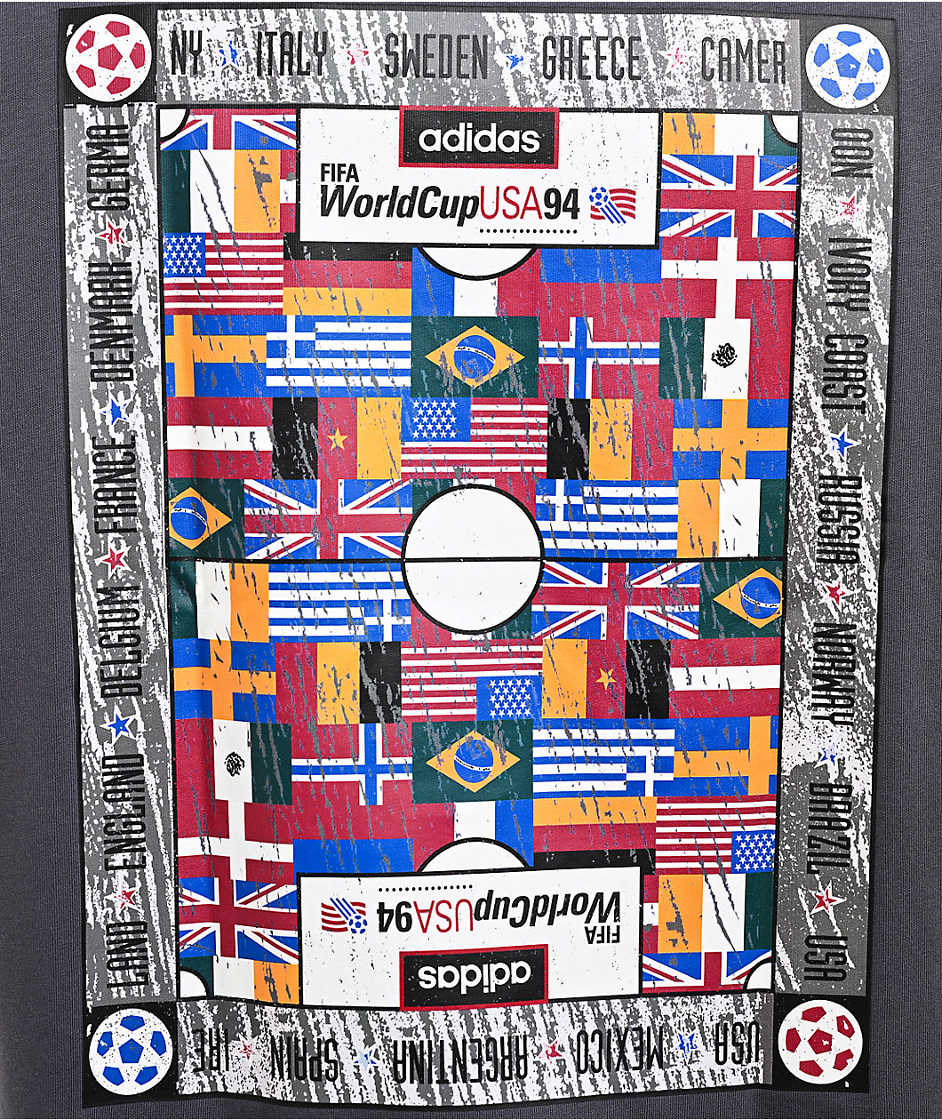 adidas x FIFA World Cup Country Flags Grey T-Shirt