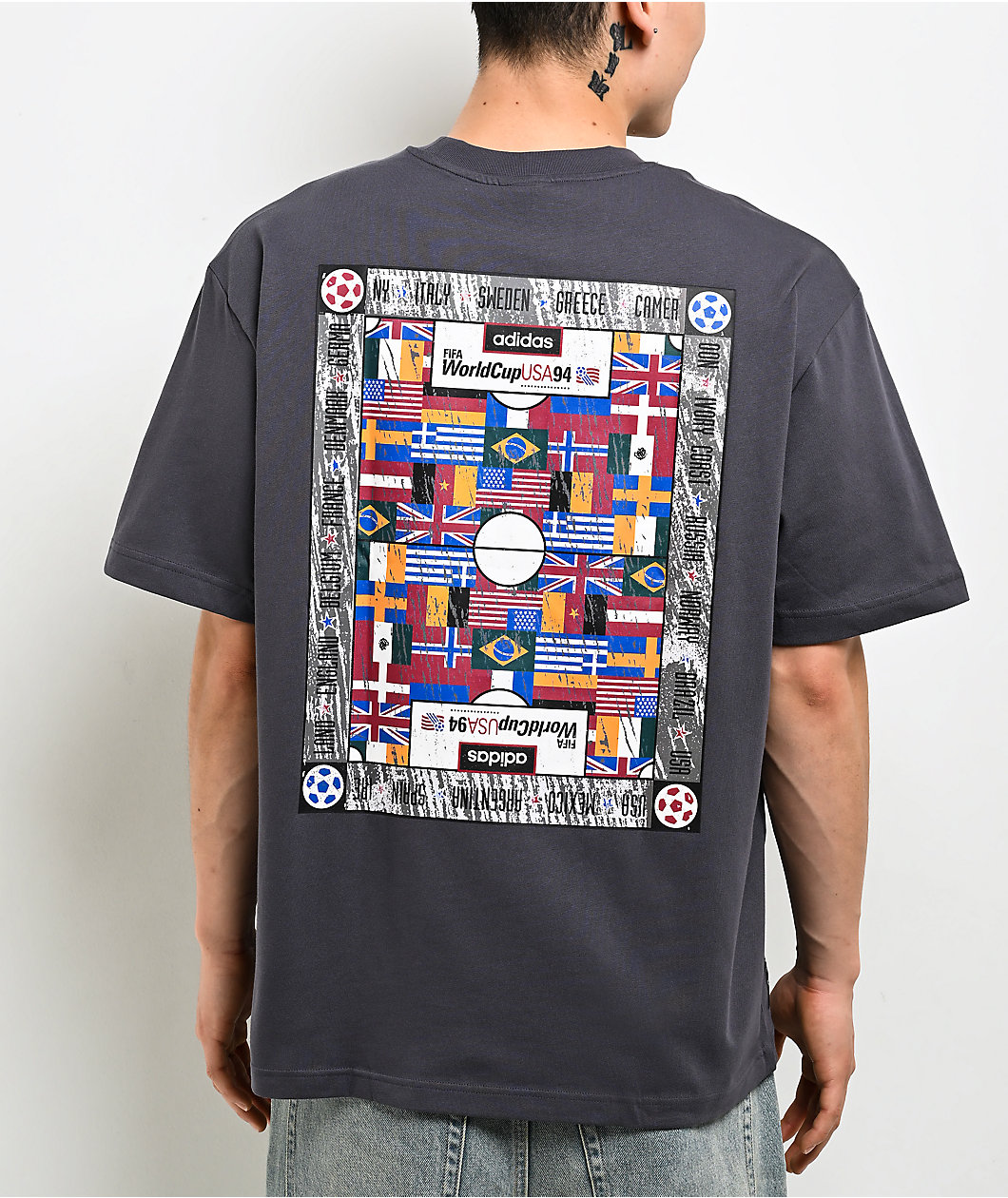 adidas x FIFA World Cup Country Flags Grey T-Shirt