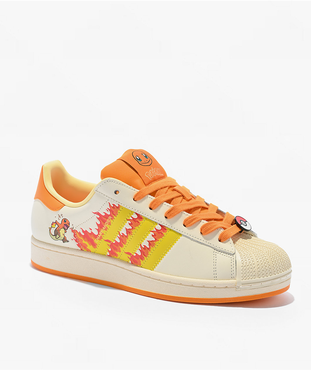 adidas x Pokémon Superstar II Charmander White & Orange Shoes