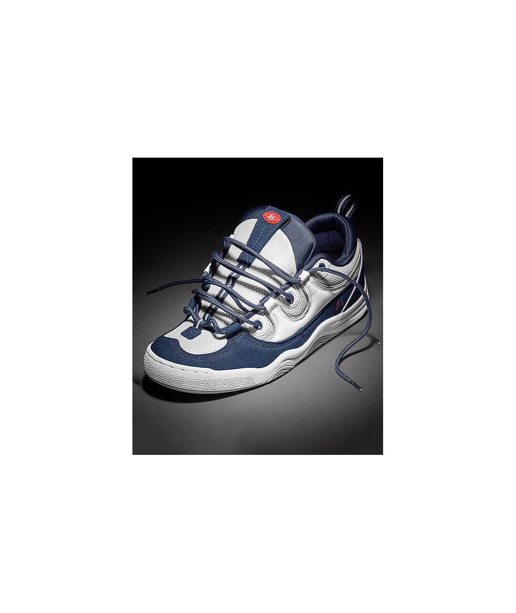 eS Two Nine 8 White & Navy Skate Shoes