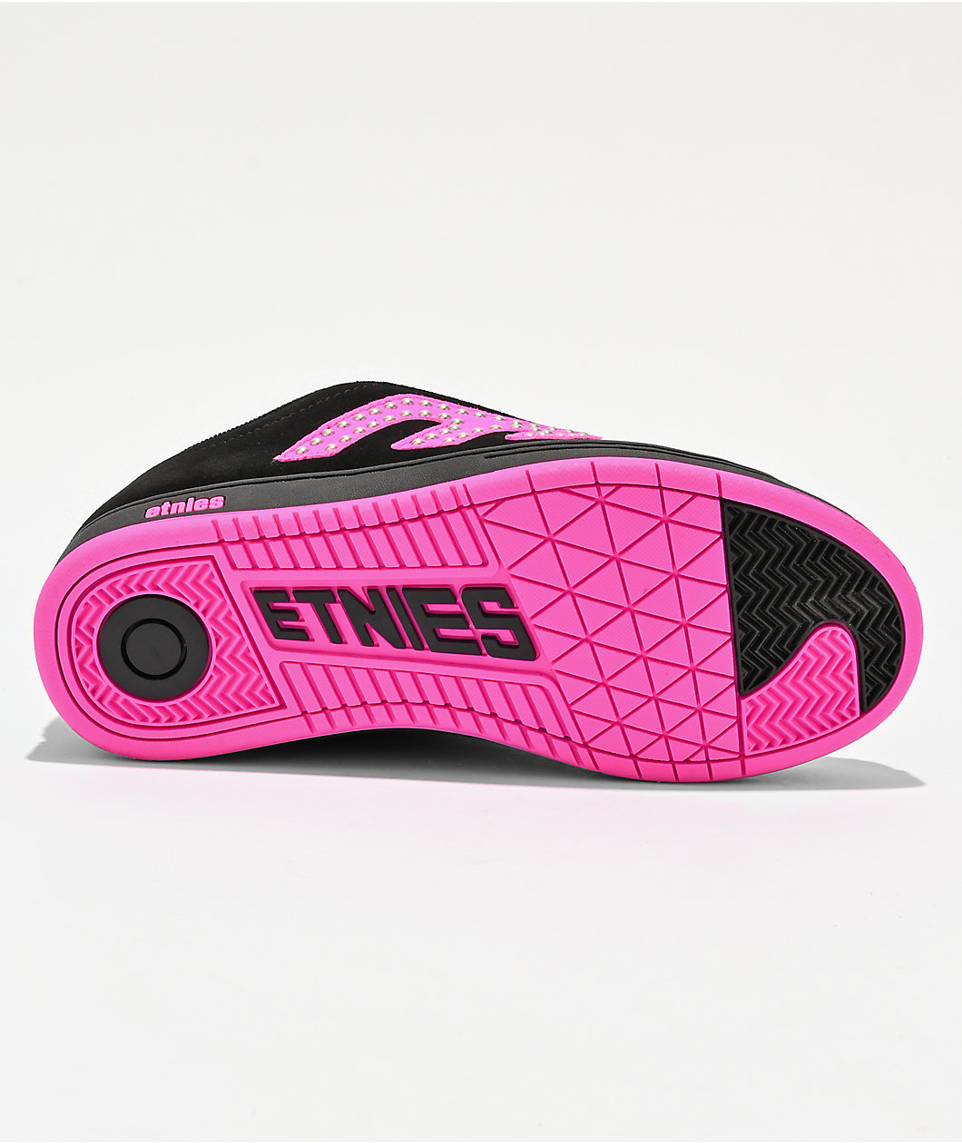 etnies Kingpin Black & Pink Skate Shoes