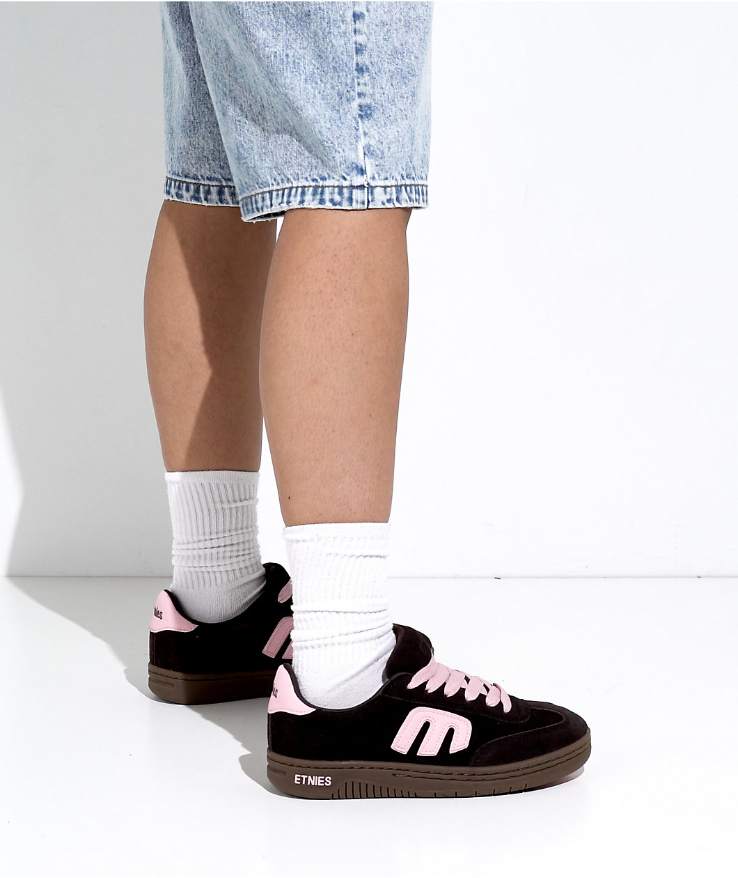 etnies Locut Brown & Pink Skate Shoes