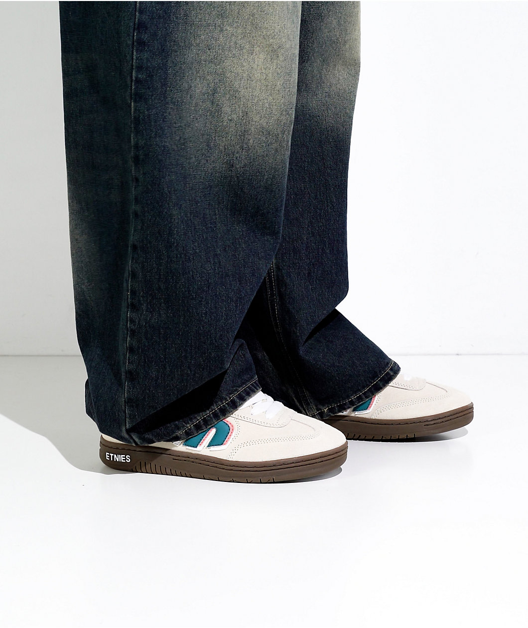 etnies Locut Triple Tongue Tan Skate Shoes