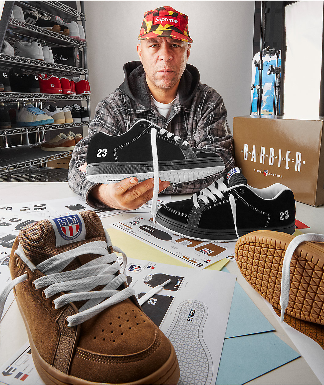 etnies Sal 23 Brown & Gum Skate Shoes