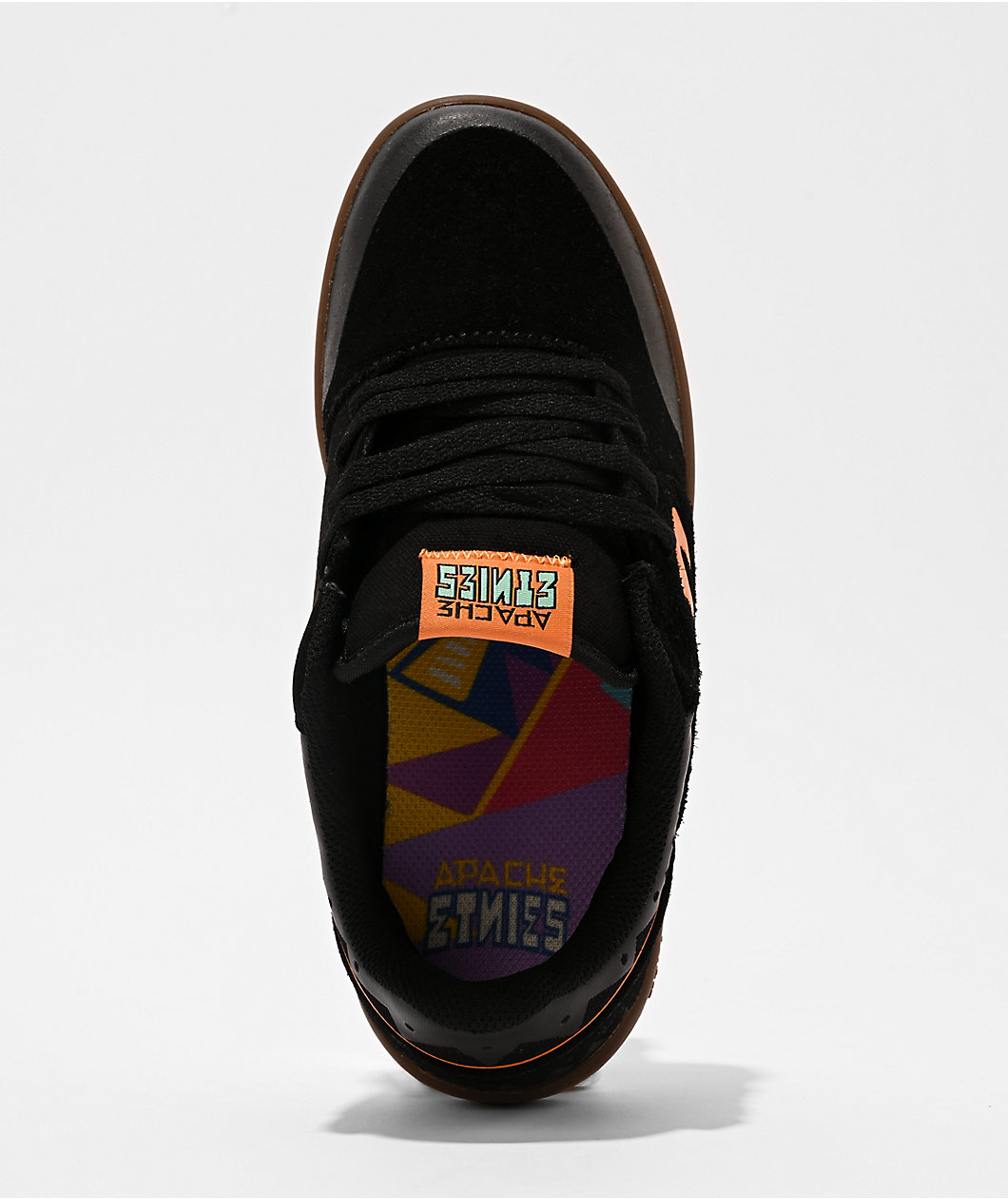 etnies x Apache Kids Marana Black & Gum Skate Shoes
