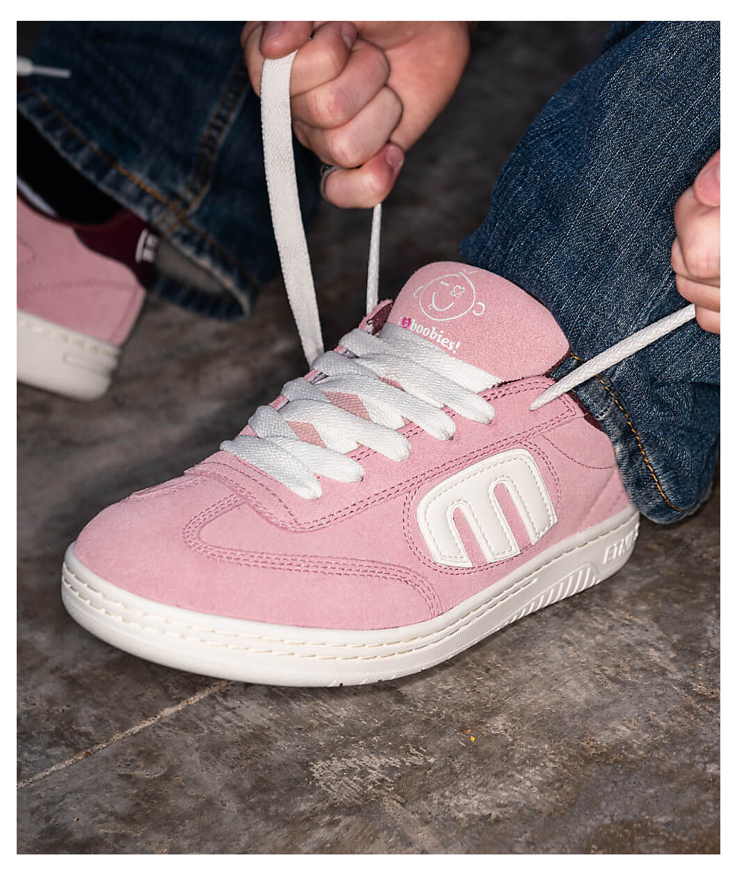 etnies x Keep A Breast Foundation Women's Locut Pink & White Skate Shoes