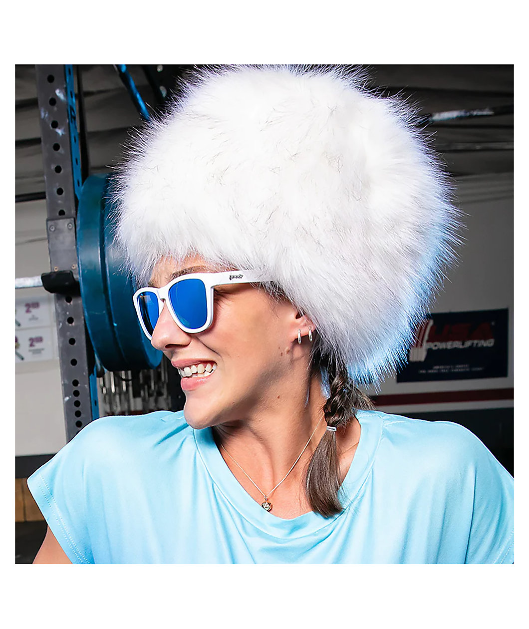 goodr Iced By Yetis White & Blue Sunglasses