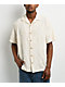 $AD BOYZ by Junior H Face Woven Off White Terry Short Sleeve Button Up Shirt - Thumbnail image 1 of 4
