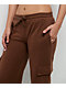 $AD GIRLZ By Junior H Flowers Brown Cargo Sweatpants - Thumbnail image 6 of 12