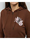 $AD GIRLZ By Junior H Flowers Brown Crop Zip Hoodie - Thumbnail image 4 of 9