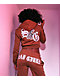 $AD GIRLZ By Junior H Flowers Brown Crop Zip Hoodie - Thumbnail image 7 of 9