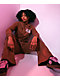 $AD GIRLZ By Junior H Flowers Brown Crop Zip Hoodie - Thumbnail image 9 of 9