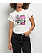 SAD BOYZ By Junior H SAD GIRLZ White & Pink Crop T-Shirt