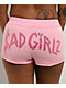 $AD GIRlZ BY Junior H Rhinestone Logo Pink Sweat Shorts - Thumbnail image 5 of 8