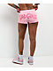 $AD GIRlZ BY Junior H Rhinestone Logo Pink Sweat Shorts - Thumbnail image 1 of 8