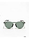 100% Legere Round Matte Black & Green Sunglasses - Thumbnail image 2 of 2