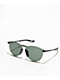 100% Legere Round Matte Black & Green Sunglasses - Thumbnail image 1 of 2