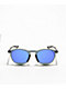 100% Legere Round Soft Tact Black & Blue Mirror Sunglasses - Thumbnail image 2 of 2