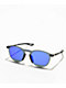 100% Legere Round Soft Tact Black & Blue Mirror Sunglasses - Thumbnail image 1 of 2