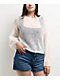 24 Colours Open Knit White Sweater - Thumbnail image 1 of 4