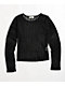 24COLOURS Sheer Striped Black Long Sleeve Top - Thumbnail image 5 of 5