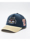 26 Red Black Cat Corduroy Blue & Cream Snapback Hat - Thumbnail image 1 of 4