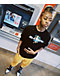 40s & Shorties Angel Plant Black Crewneck Sweatshirt - Thumbnail image 3 of 4