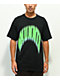 4Hunnid Curved Black & Green T-Shirt
