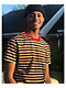 4Hunnid Khaki & Black Striped T-Shirt