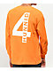 4Hunnid Logo camiseta de manga larga naranja