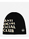 686 x Anti Social Social Club Black Skully Beanie - Thumbnail image 1 of 2