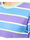 A-Lab Blue, Purple, & Green Stripe Long Sleeve T-Shirt