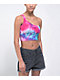 A-Lab Cray One Shoulder Tie Dye Crop Tank Top