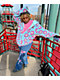 A-Lab Dazer Flower Blue Hooded Fleece Zip Jacket - Thumbnail image 7 of 7