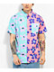 A-Lab Double Daisy Pink & Blue Short Sleeve Button Up