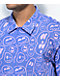 A-Lab Face Off Purple Short Sleeve Button Up Shirt