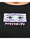 A-Lab Freckle Anime Eyes Black Crop Long Sleeve T-Shirt