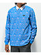 A-Lab Garden Party Blue Long Sleeve Polo Shirt - Thumbnail image 1 of 3