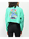 A-Lab Gayle Better Together Teal Long Sleeve Crop T-Shirt - Thumbnail image 1 of 3