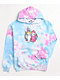 A-Lab Heaven & Hell Pink & Blue Tie Dye Hoodie - Thumbnail image 2 of 2