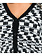 A-Lab Kiana Skew Checkered Black & White Sweater