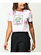 A-Lab Quinne Growing Pains Pink Tie-Dye Crop T-Shirt
